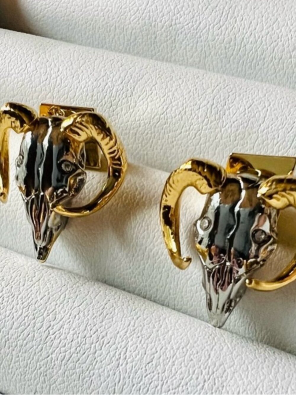 Alexis Bittar horned ram stud earrings